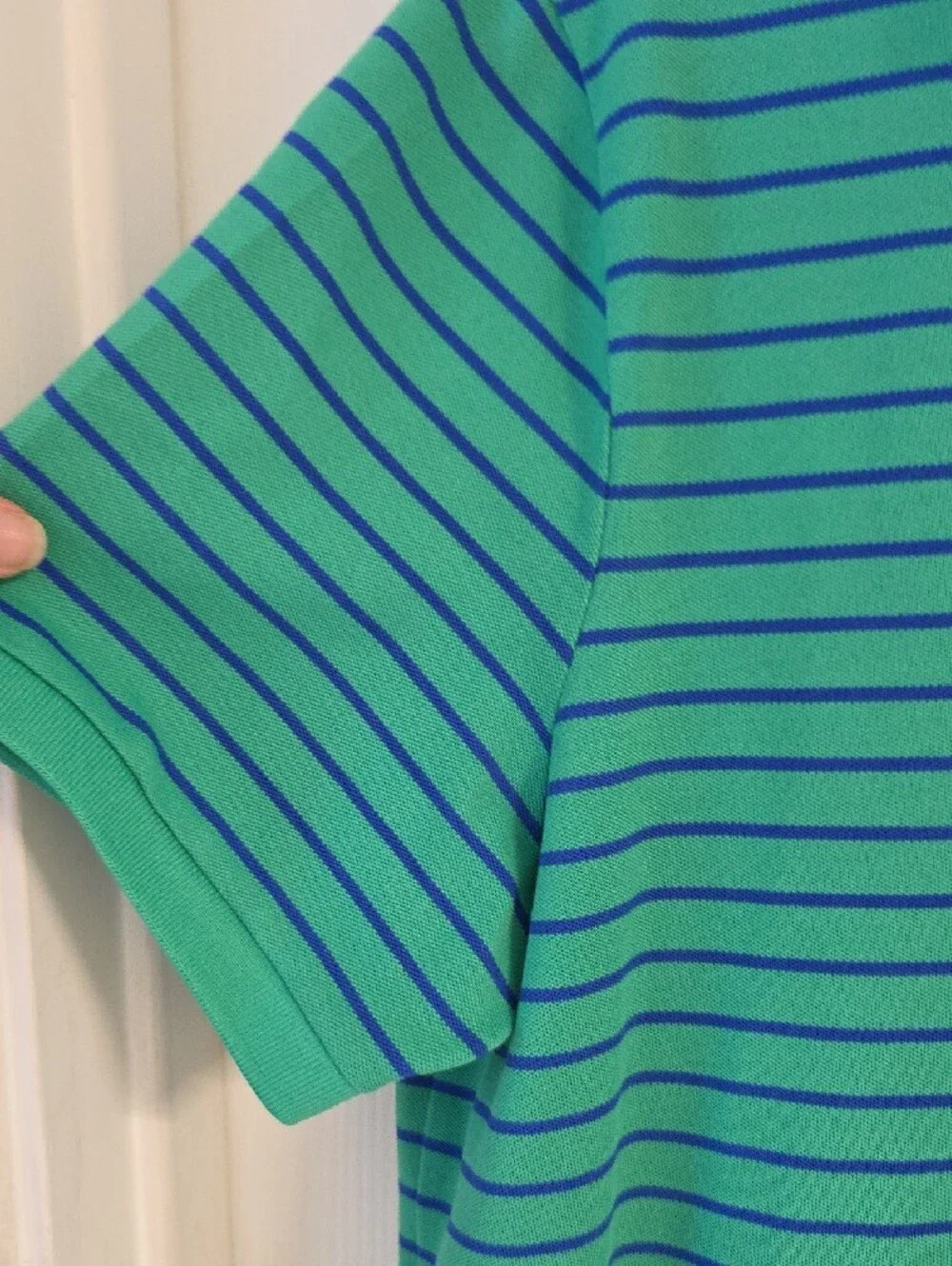Polo Golf Ralph Lauren Green & Blue Striped Shirt Size XL